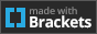 a button that says 'Made with Brackets'