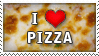 a stamp of a gif that says 'I Love Piza'