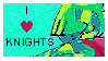 stamp that says 'I Love Knights'