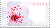 a stamp of a blossom captioned 'Spring'