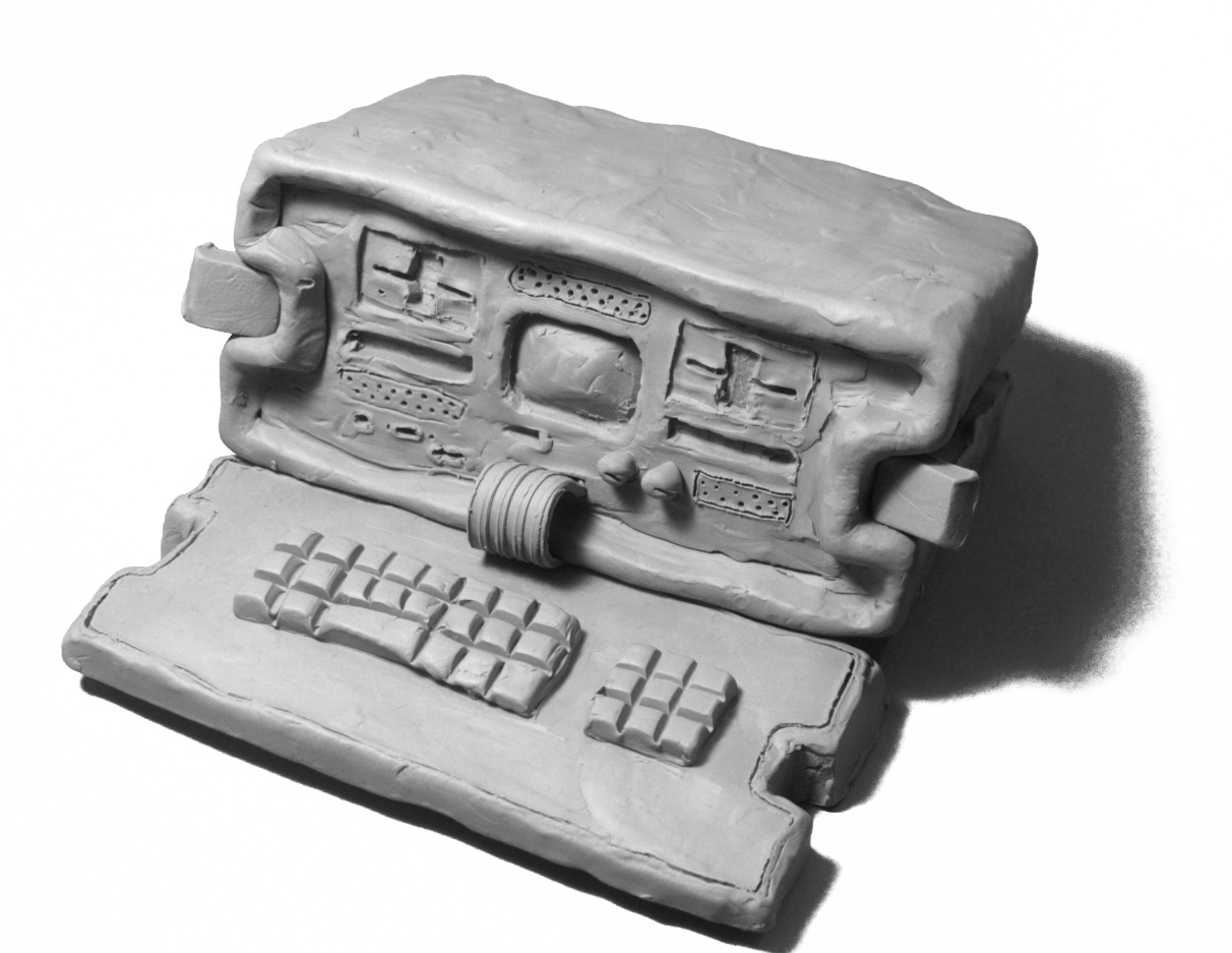clay model of a computer by Mason Lindroth